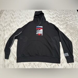 Puma x BMW Motorsport Black Hoodie with Colorful Abstract Logo BMW Emblem